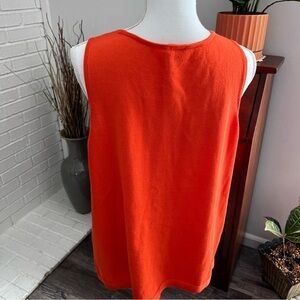 Chicos Knit Tank Size 2 Summer Orange Like New❤️